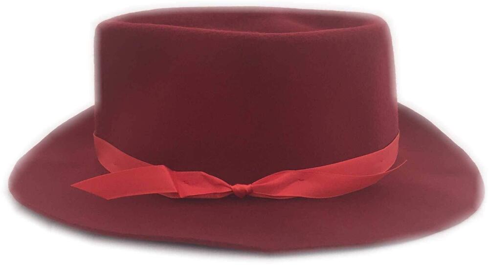 1101 Authentic Rolled Wool Maine Crusher Hat Traditional Red, Large / 7 3/8